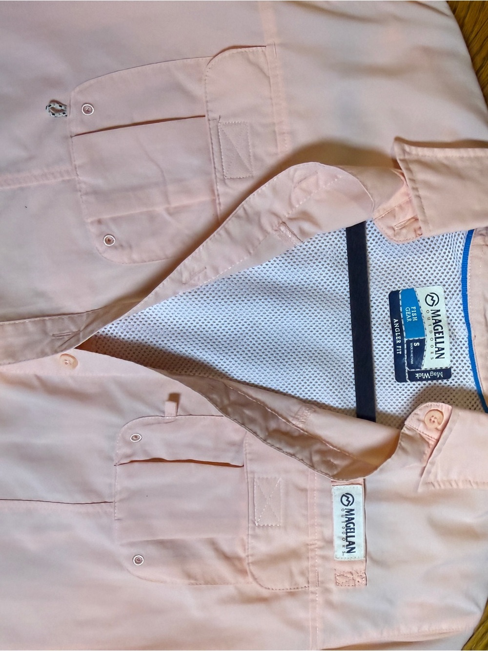 Magellan Outdoors Women’s Peach Short Sleeve Button up Size Small - Picture 8 of 15